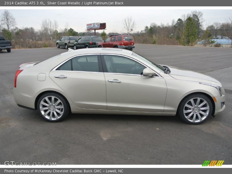 Silver Coast Metallic / Light Platinum/Jet Black 2014 Cadillac ATS 3.6L