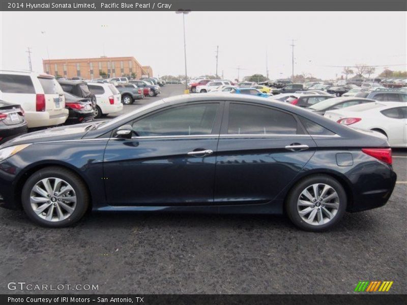 Pacific Blue Pearl / Gray 2014 Hyundai Sonata Limited