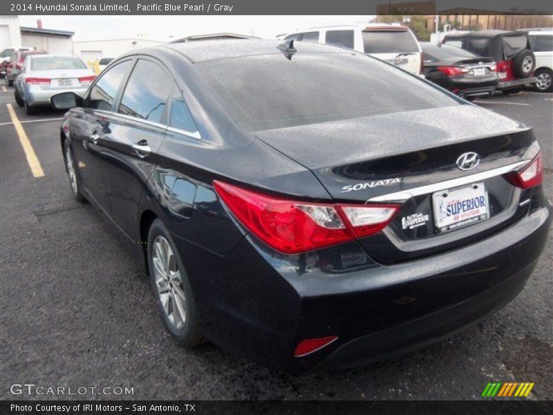 Pacific Blue Pearl / Gray 2014 Hyundai Sonata Limited