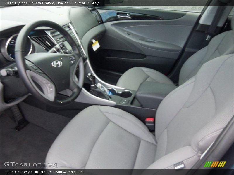 Pacific Blue Pearl / Gray 2014 Hyundai Sonata Limited