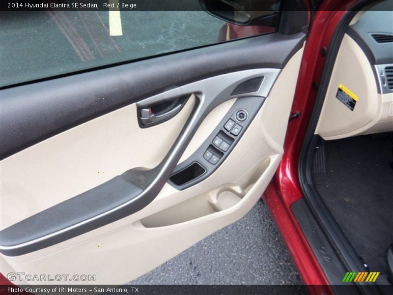 Red / Beige 2014 Hyundai Elantra SE Sedan