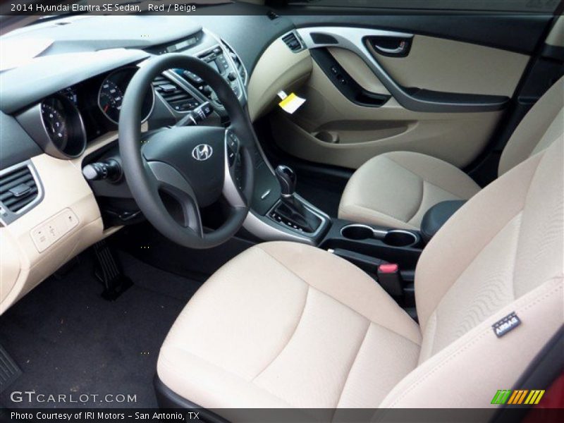 Red / Beige 2014 Hyundai Elantra SE Sedan