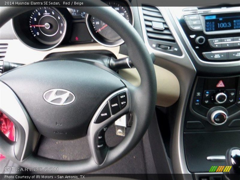 Red / Beige 2014 Hyundai Elantra SE Sedan