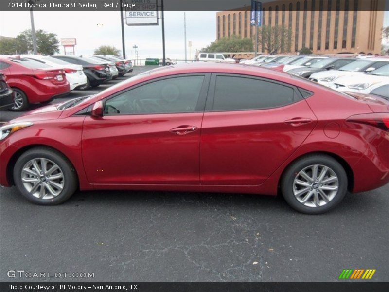 Red / Beige 2014 Hyundai Elantra SE Sedan