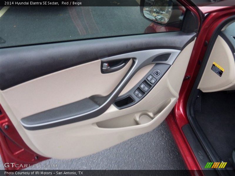 Red / Beige 2014 Hyundai Elantra SE Sedan