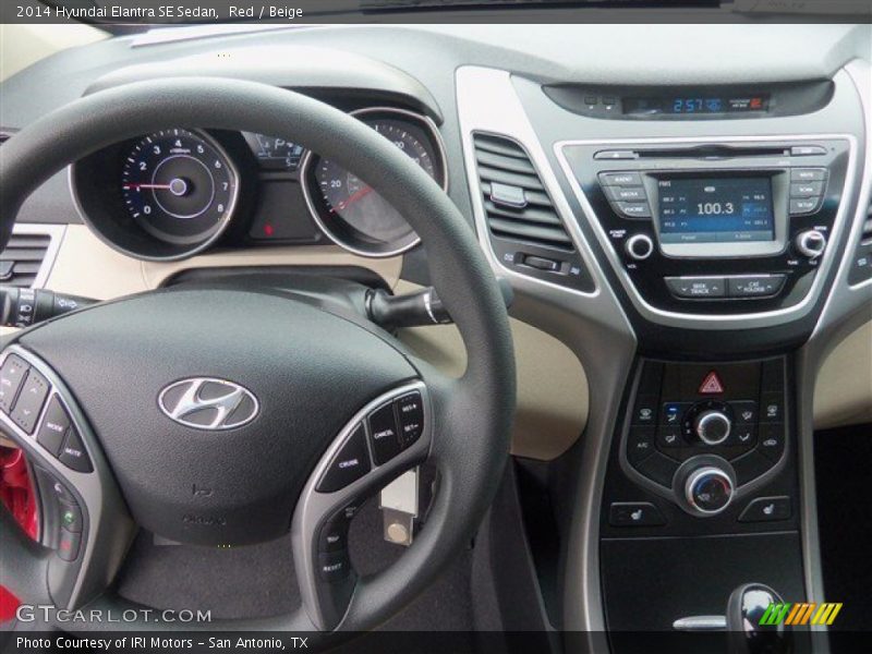 Red / Beige 2014 Hyundai Elantra SE Sedan
