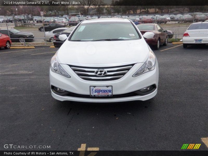 Pearl White / Black 2014 Hyundai Sonata SE 2.0T