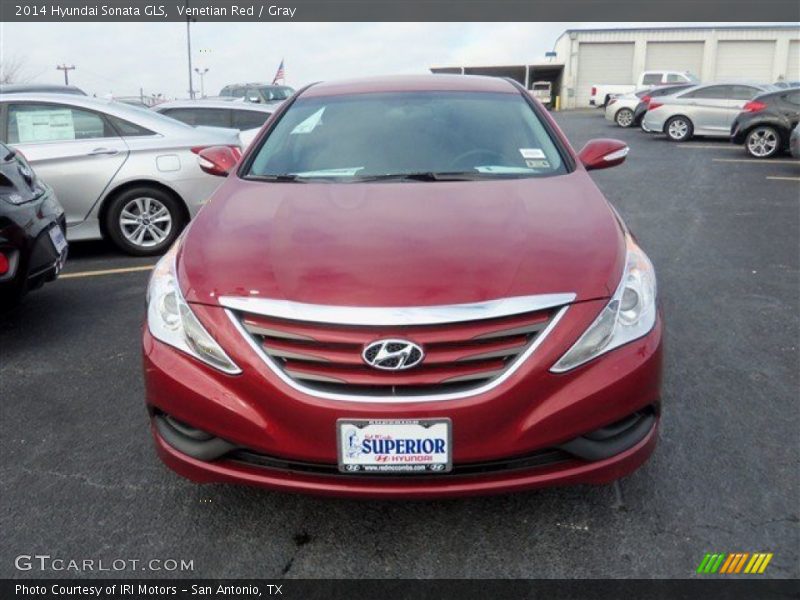 Venetian Red / Gray 2014 Hyundai Sonata GLS