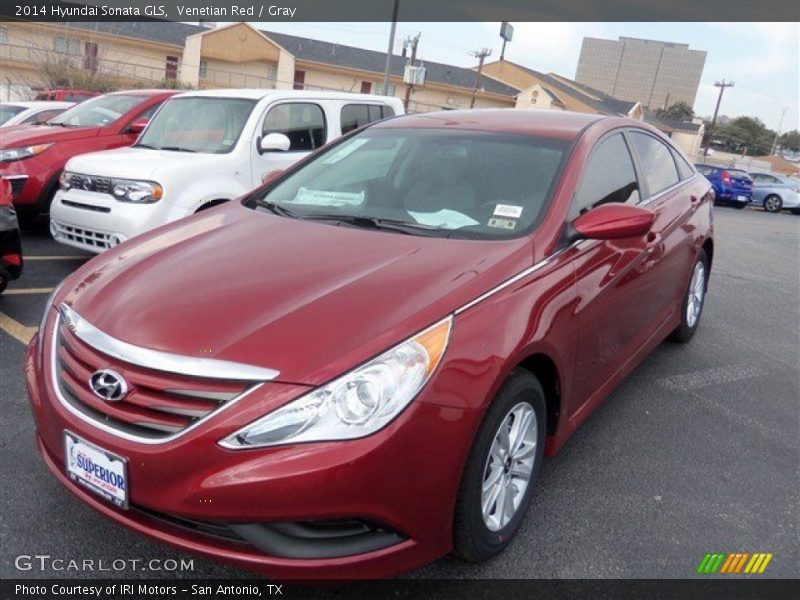 Venetian Red / Gray 2014 Hyundai Sonata GLS