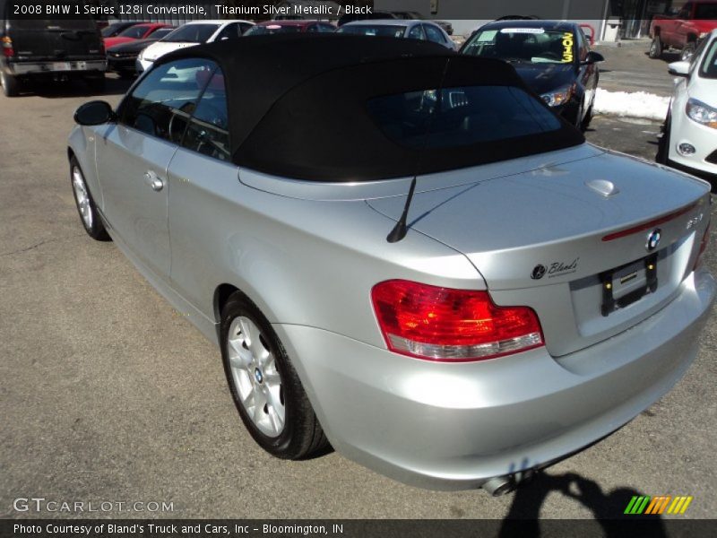 Titanium Silver Metallic / Black 2008 BMW 1 Series 128i Convertible