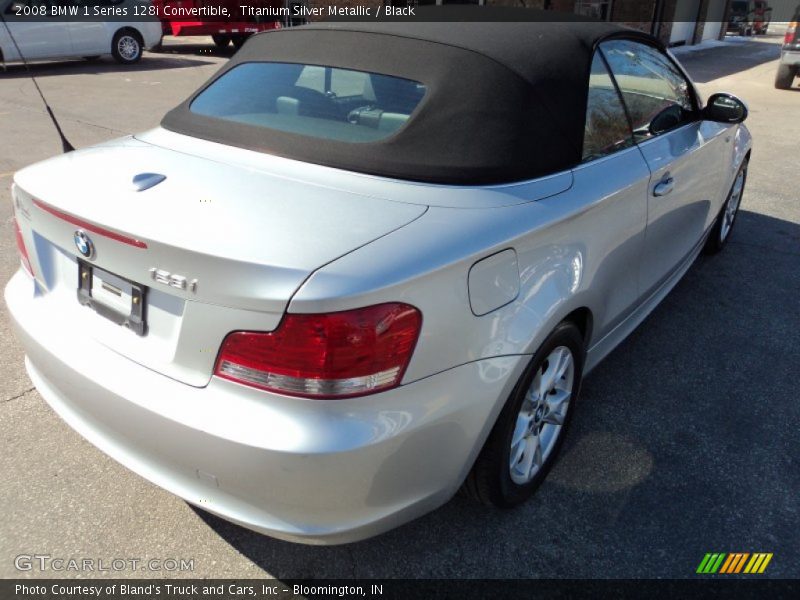 Titanium Silver Metallic / Black 2008 BMW 1 Series 128i Convertible