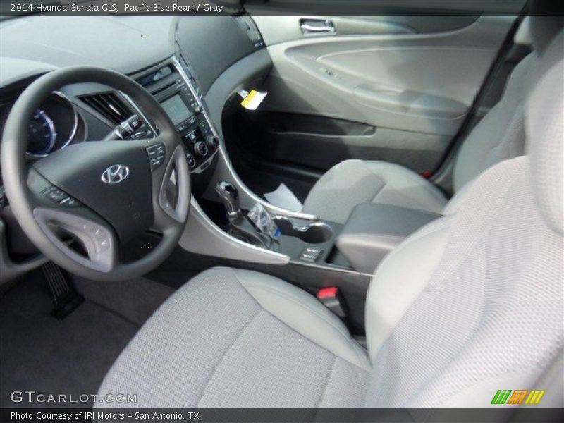 Pacific Blue Pearl / Gray 2014 Hyundai Sonata GLS