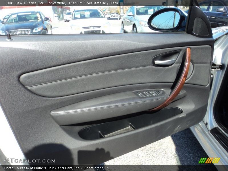Titanium Silver Metallic / Black 2008 BMW 1 Series 128i Convertible