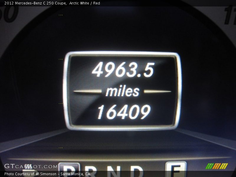 Arctic White / Red 2012 Mercedes-Benz C 250 Coupe