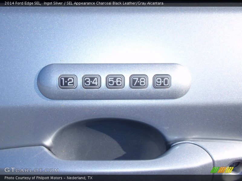 Ingot Silver / SEL Appearance Charcoal Black Leather/Gray Alcantara 2014 Ford Edge SEL