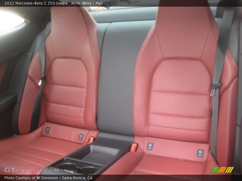 Arctic White / Red 2012 Mercedes-Benz C 250 Coupe