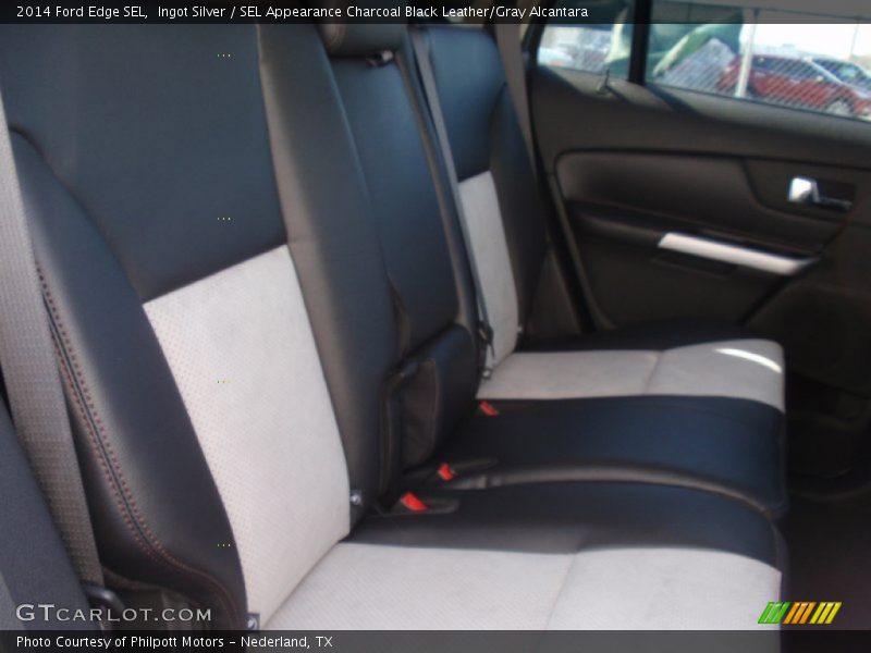 Ingot Silver / SEL Appearance Charcoal Black Leather/Gray Alcantara 2014 Ford Edge SEL