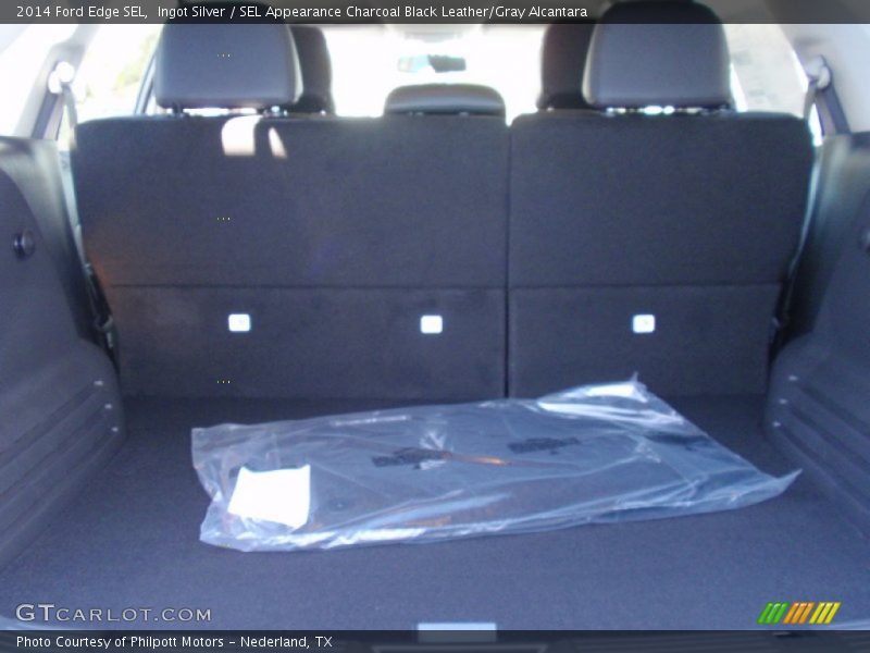 Ingot Silver / SEL Appearance Charcoal Black Leather/Gray Alcantara 2014 Ford Edge SEL