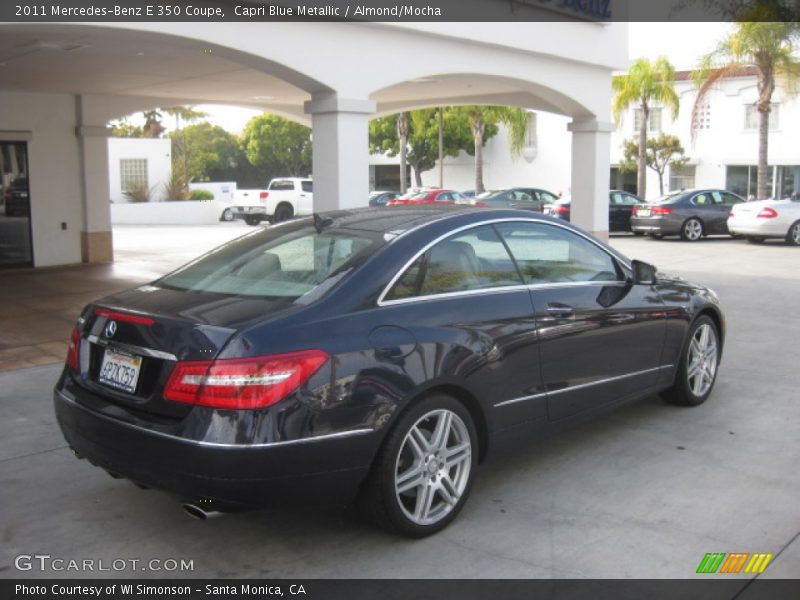 Capri Blue Metallic / Almond/Mocha 2011 Mercedes-Benz E 350 Coupe