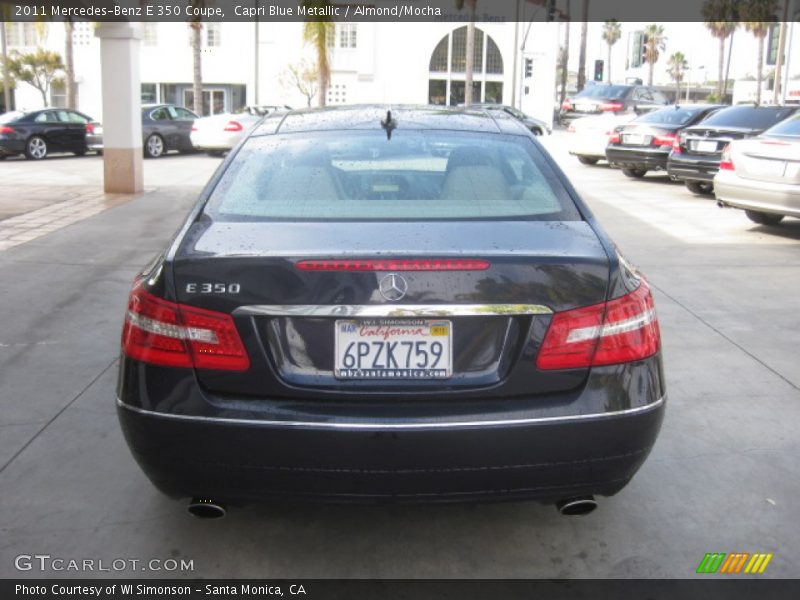 Capri Blue Metallic / Almond/Mocha 2011 Mercedes-Benz E 350 Coupe