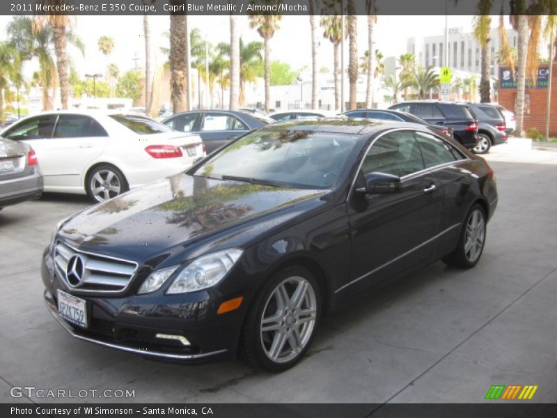 Capri Blue Metallic / Almond/Mocha 2011 Mercedes-Benz E 350 Coupe