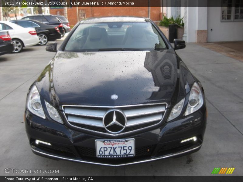 Capri Blue Metallic / Almond/Mocha 2011 Mercedes-Benz E 350 Coupe