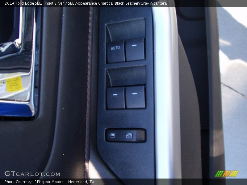 Ingot Silver / SEL Appearance Charcoal Black Leather/Gray Alcantara 2014 Ford Edge SEL