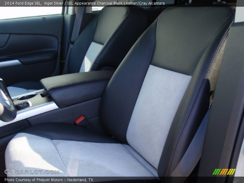 Ingot Silver / SEL Appearance Charcoal Black Leather/Gray Alcantara 2014 Ford Edge SEL