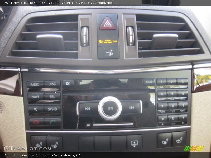 Capri Blue Metallic / Almond/Mocha 2011 Mercedes-Benz E 350 Coupe