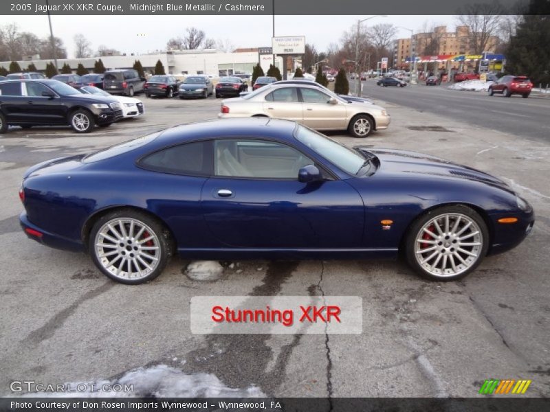Midnight Blue Metallic / Cashmere 2005 Jaguar XK XKR Coupe