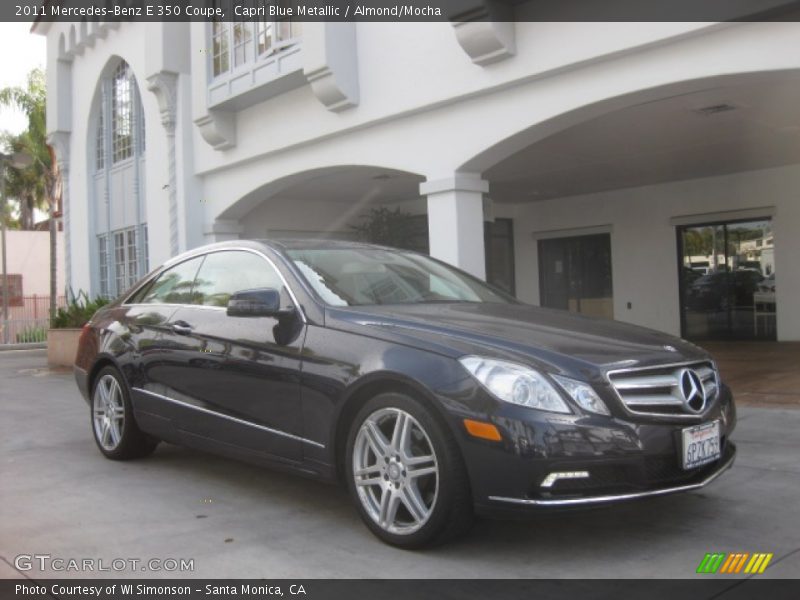 Capri Blue Metallic / Almond/Mocha 2011 Mercedes-Benz E 350 Coupe