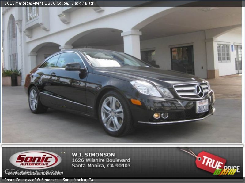 Black / Black 2011 Mercedes-Benz E 350 Coupe