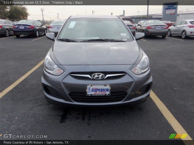 Triathlon Gray / Black 2014 Hyundai Accent GS 5 Door