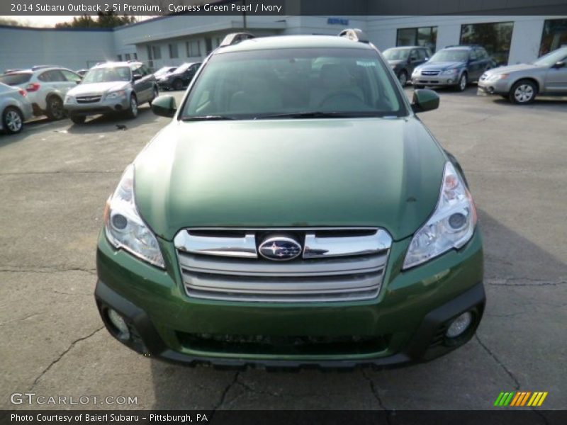 Cypress Green Pearl / Ivory 2014 Subaru Outback 2.5i Premium