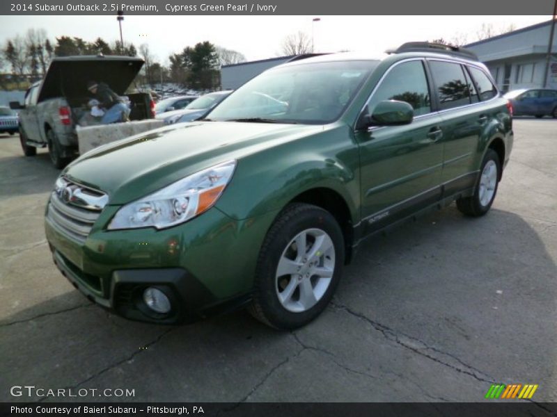 Cypress Green Pearl / Ivory 2014 Subaru Outback 2.5i Premium