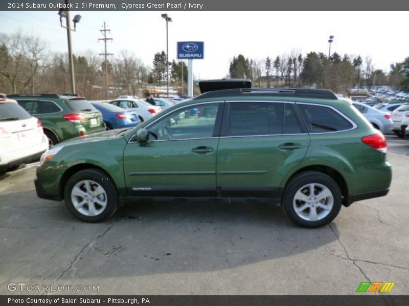 Cypress Green Pearl / Ivory 2014 Subaru Outback 2.5i Premium