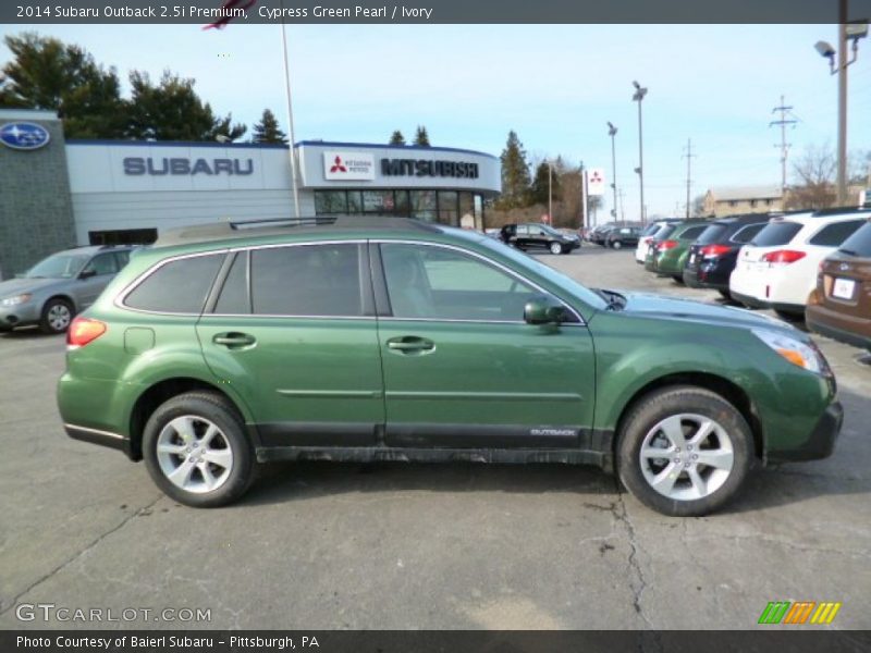 Cypress Green Pearl / Ivory 2014 Subaru Outback 2.5i Premium