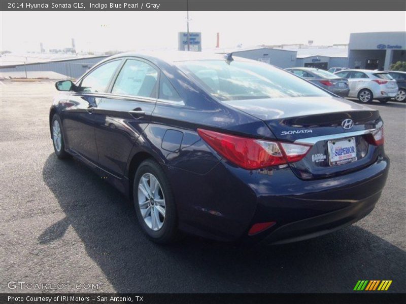 Indigo Blue Pearl / Gray 2014 Hyundai Sonata GLS