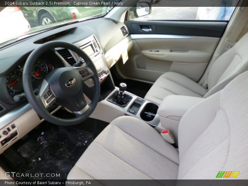Cypress Green Pearl / Ivory 2014 Subaru Outback 2.5i Premium