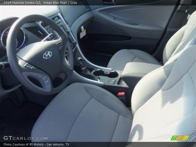 Indigo Blue Pearl / Gray 2014 Hyundai Sonata GLS