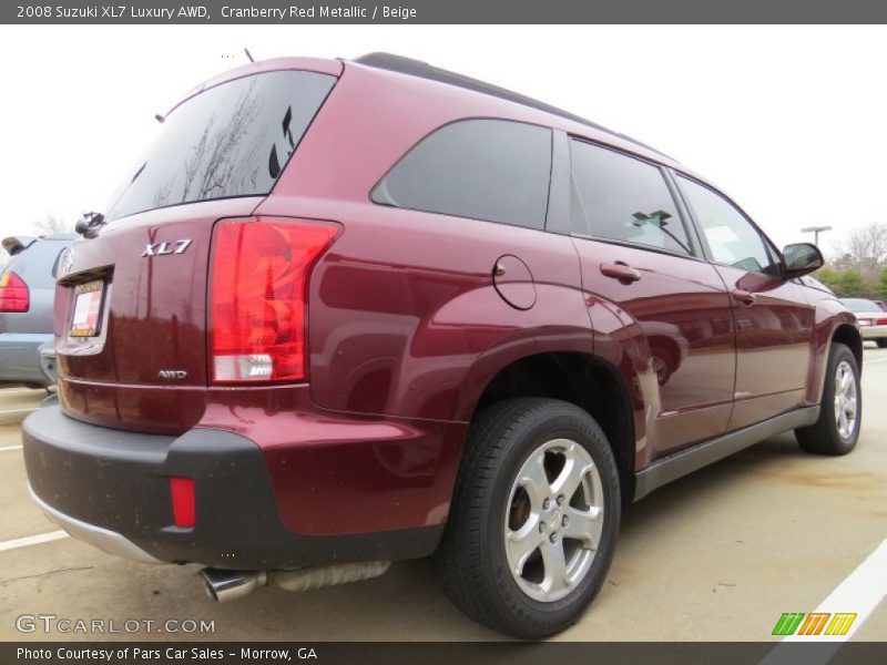 Cranberry Red Metallic / Beige 2008 Suzuki XL7 Luxury AWD