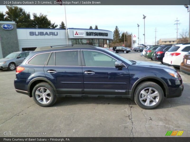 Deep Indigo Pearl / Saddle Brown 2014 Subaru Outback 2.5i Limited