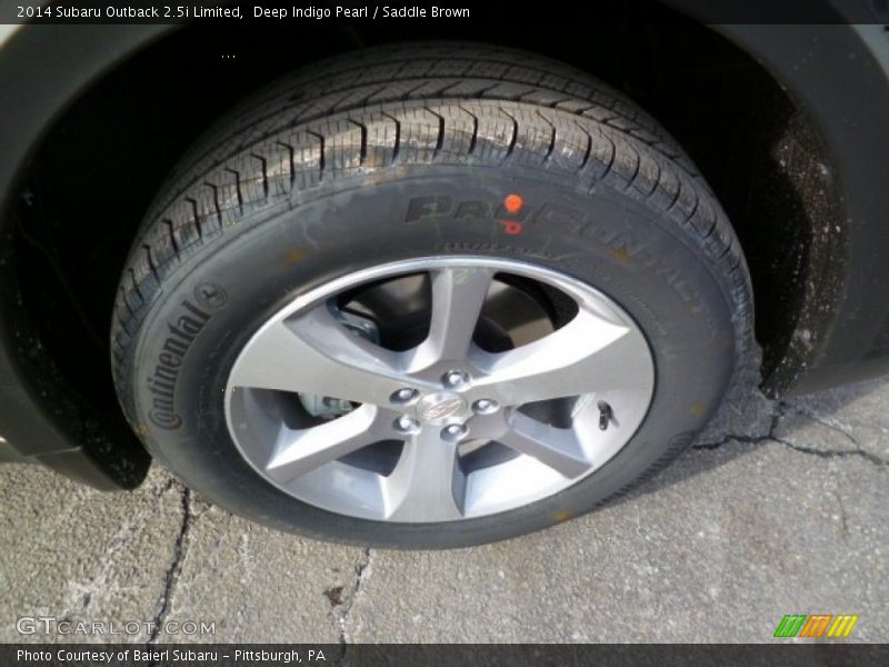 Deep Indigo Pearl / Saddle Brown 2014 Subaru Outback 2.5i Limited