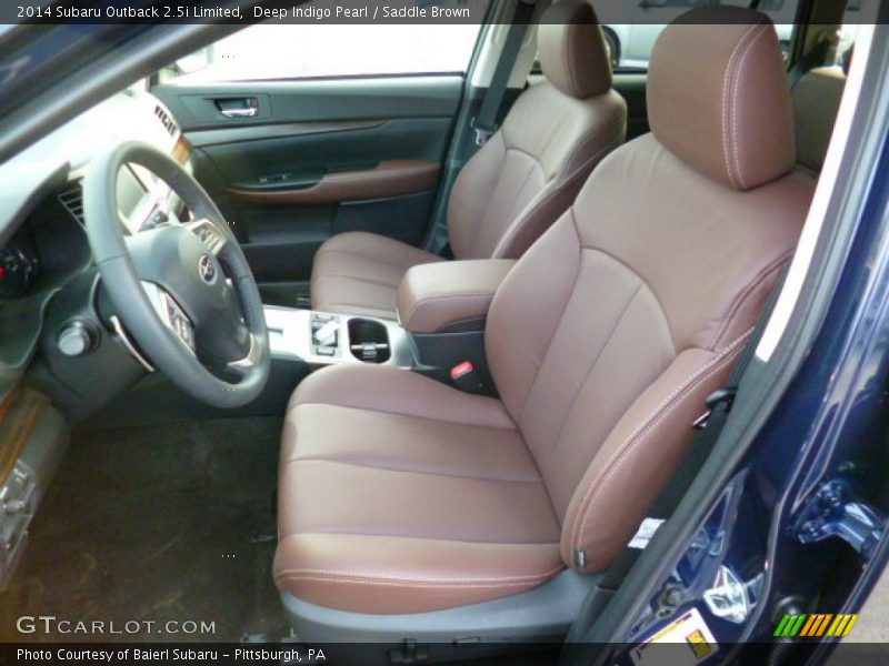 Deep Indigo Pearl / Saddle Brown 2014 Subaru Outback 2.5i Limited