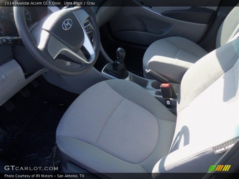 Ultra Black / Gray 2014 Hyundai Accent GS 5 Door