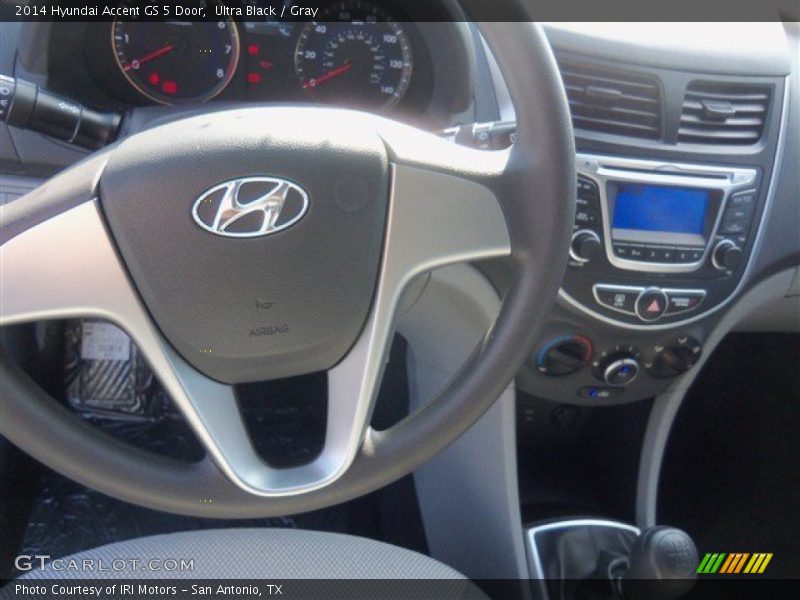 Ultra Black / Gray 2014 Hyundai Accent GS 5 Door