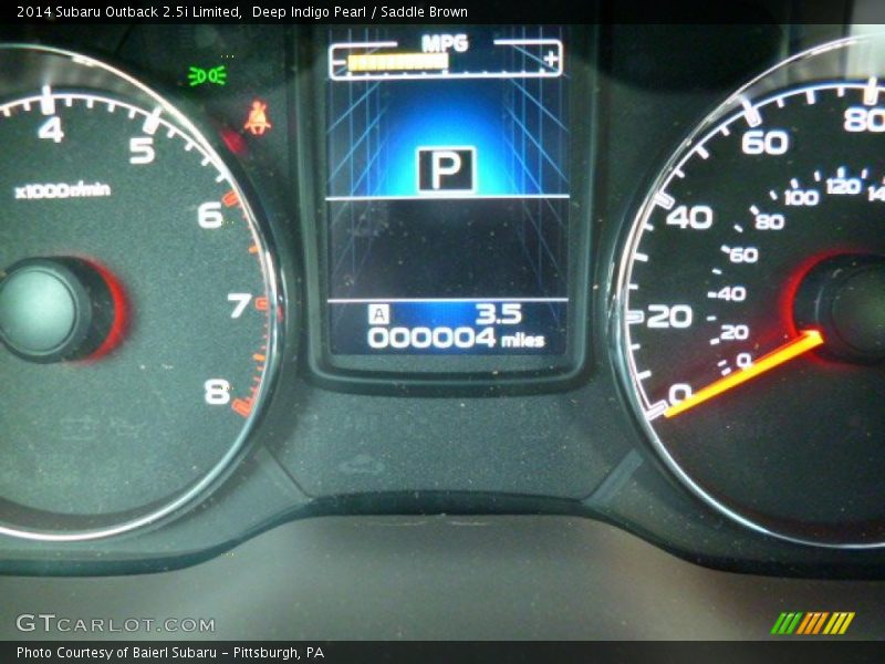 Deep Indigo Pearl / Saddle Brown 2014 Subaru Outback 2.5i Limited