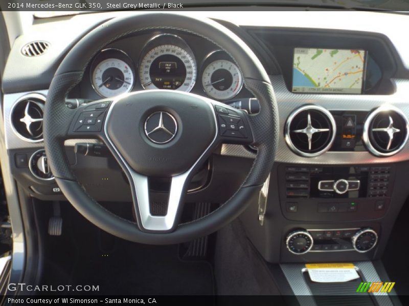 Steel Grey Metallic / Black 2014 Mercedes-Benz GLK 350