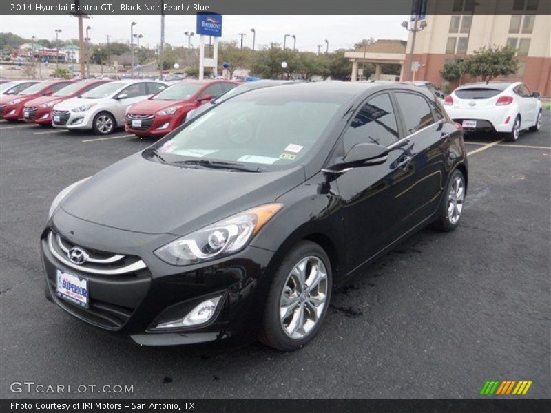 Black Noir Pearl / Blue 2014 Hyundai Elantra GT