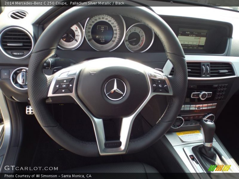 Palladium Silver Metallic / Black 2014 Mercedes-Benz C 250 Coupe